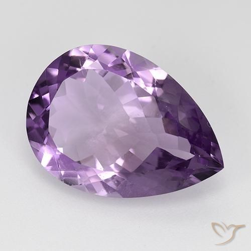 Ametista Viola scuro naturale da 9.04 ct, Forma a pera, VS