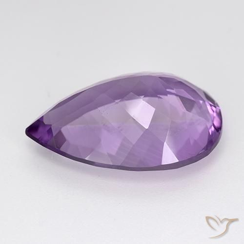 Ametista Viola scuro naturale da 9.04 ct, Forma a pera, VS