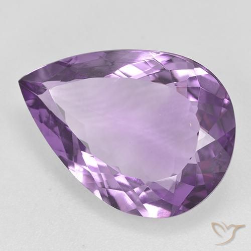 Ametista Viola chiaro-medio naturale da 7.98 ct, Forma a pera, VVS-VS