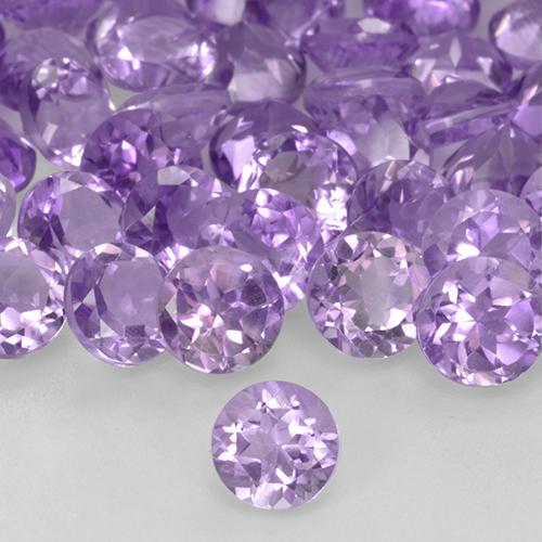Gemme di Ametista Viola naturale da 2.42 ct, Taglio rotondo, VS