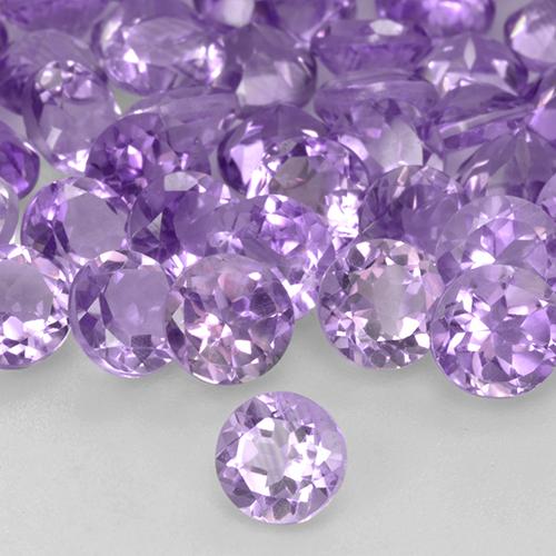 Gemme di Ametista Viola naturale da 2.42 ct, Taglio rotondo, VS