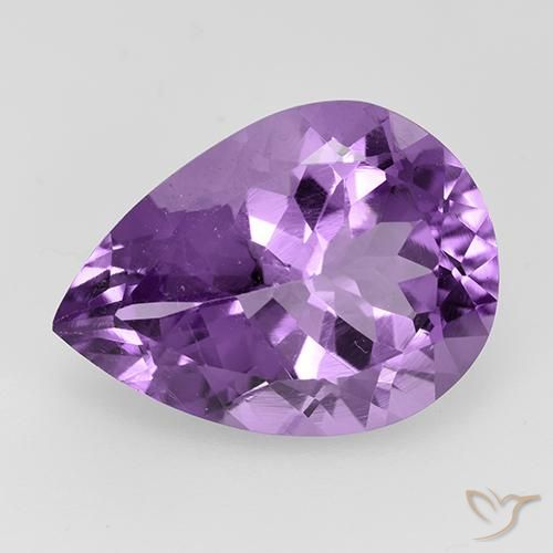 7.02ct Naturale violaceo Ametista, Forma a pera, VVS-VS