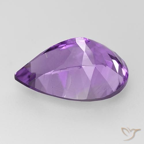 Ametista violaceo naturale da 7.02 ct, Forma a pera, VVS-VS