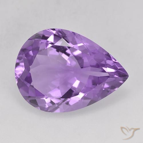 6.86ct Naturale violaceo Ametista, Forma a pera, VVS-VS