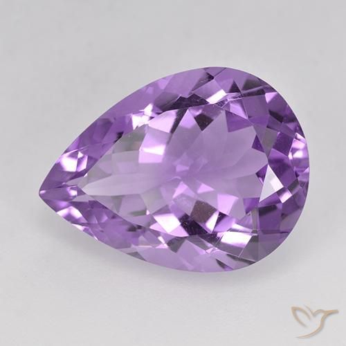Ametista violaceo naturale da 6.86 ct, Forma a pera, VVS-VS