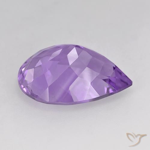 Ametista violaceo naturale da 6.86 ct, Forma a pera, VVS-VS