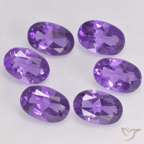 Gemme di Ametista Viola medio naturale da 2.61 ct, Ovale, VVS-VS