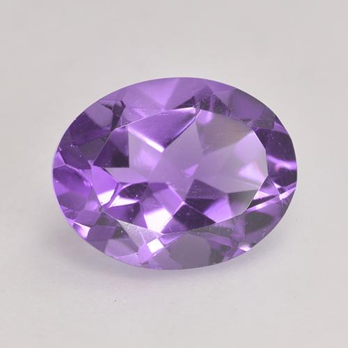 Ametista Viola medio naturale da 1.81 ct, Taglio ovale, VVS-VS