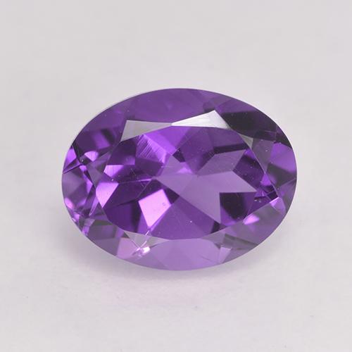 Ametista Viola Intenso naturale da 1.90 ct, Taglio ovale, VVS-VS
