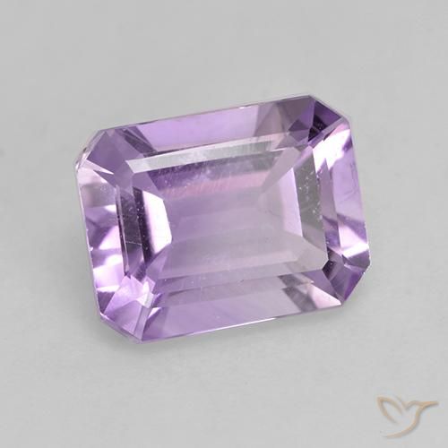 Ametista Viola rosato chiaro naturale da 2.06 ct, Ottagonale / Taglio smeraldo, VS