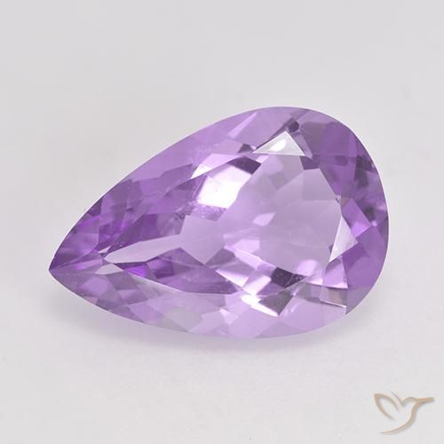 4.45ct Naturale Viola medio Ametista, Forma a pera, VS