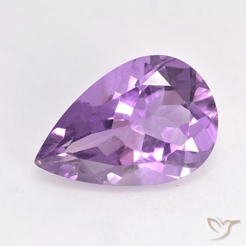 4.85ct Naturale Viola rosa medio Ametista, Forma a pera, VS