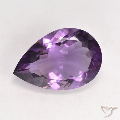 4.56ct Naturale Viola medio Ametista, Forma a pera, VS