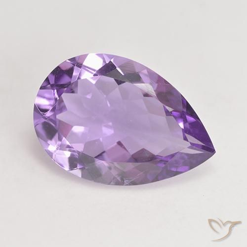 4.46ct Naturale Viola medio Ametista, Forma a pera, VVS-VS
