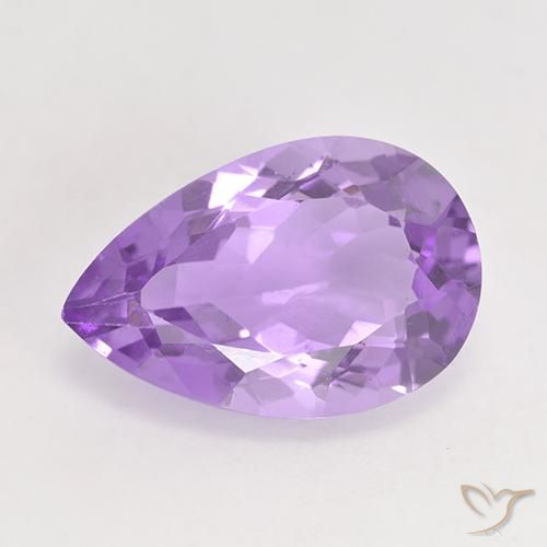 4.87ct Naturale Viola tendente al rosa Ametista, Forma a pera, VVS-VS