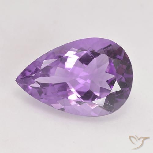 5.07ct Naturale Viola violaceo medio Ametista, Forma a pera, VVS-VS