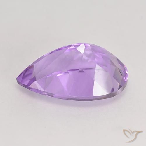 Ametista Viola rosa medio naturale da 5.47 ct, Forma a pera, VVS-VS