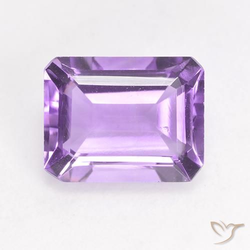 2.00ct Naturale Viola medio Ametista, Taglio smeraldo, VS