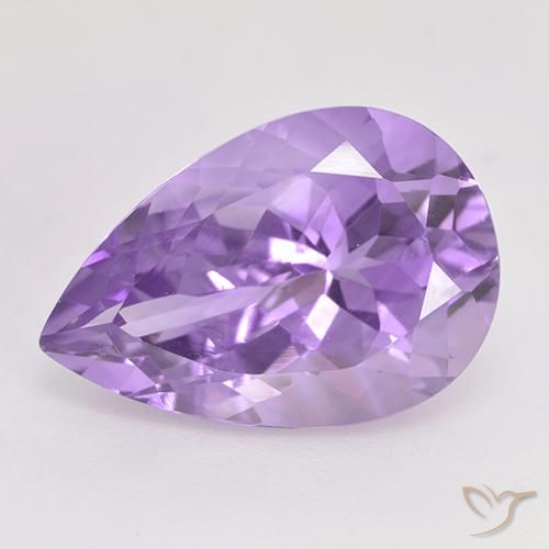 5.68ct Naturale Viola medio Ametista, Forma a pera, VVS-VS