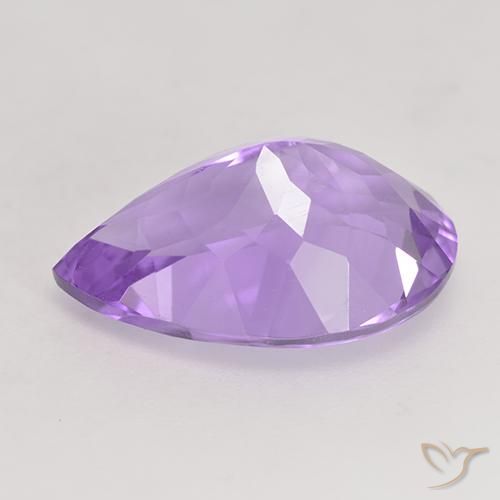 Ametista Viola tendente al rosa naturale da 5.07 ct, Forma a pera, VVS-VS