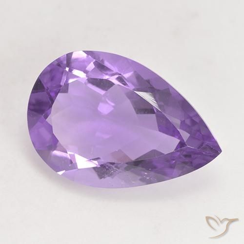 4.93ct Naturale Viola medio Ametista, Forma a pera, VS