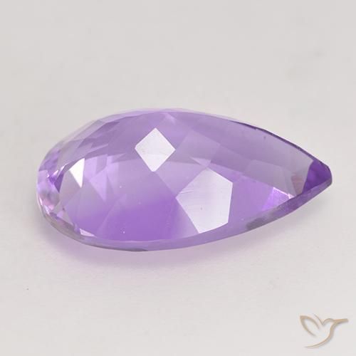 Ametista Viola medio naturale da 4.93 ct, Forma a pera, VS
