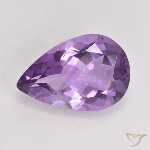 4.74ct Naturale violaceo Ametista, Forma a pera, VVS-VS