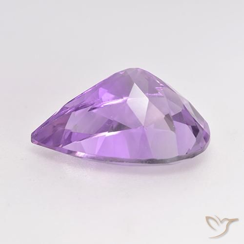 Ametista Viola tendente al rosa naturale da 5.13 ct, Forma a pera, VVS-VS