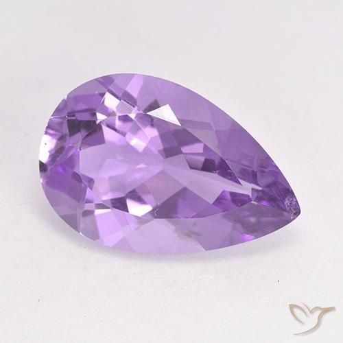 4.64ct Naturale Viola medio Ametista, Forma a pera, VS