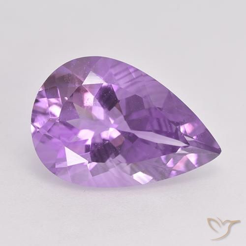 4.77ct Naturale Viola violaceo medio Ametista, Forma a pera, VS