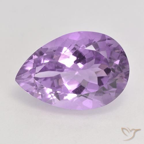 6.41ct Naturale Viola medio Ametista, Forma a pera, VS