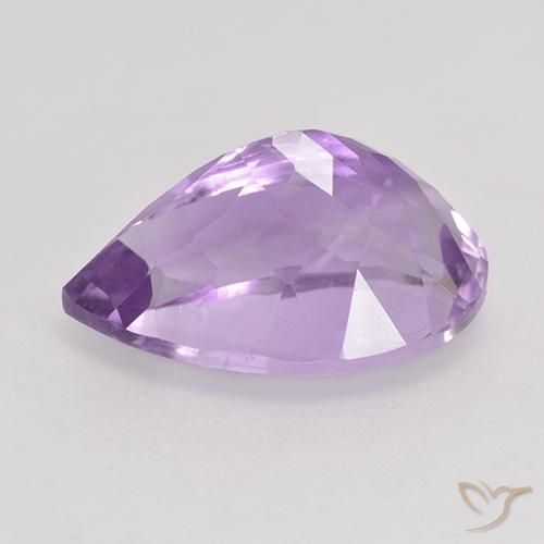 Ametista Viola medio naturale da 6.41 ct, Forma a pera, VS