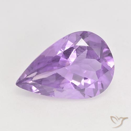 4.32ct Naturale Viola medio Ametista, Forma a pera, VVS-VS