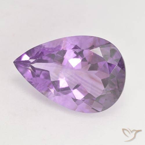 Ametista Viola tendente al rosa naturale da 4.78 ct, Forma a pera, VVS-VS