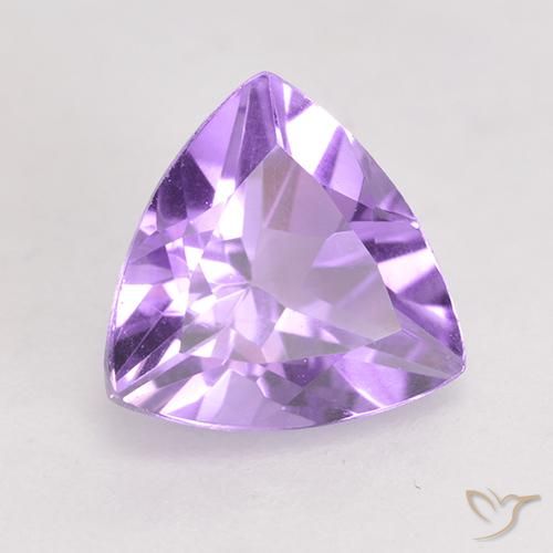 Ametista Viola medio naturale da 1.54 ct, Taglio trillion, VS