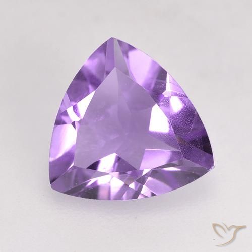Ametista Viola medio naturale da 1.51 ct, Taglio trillion, VS