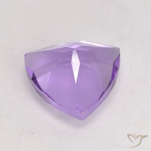 Ametista Viola medio naturale da 1.51 ct, Taglio trillion, VS