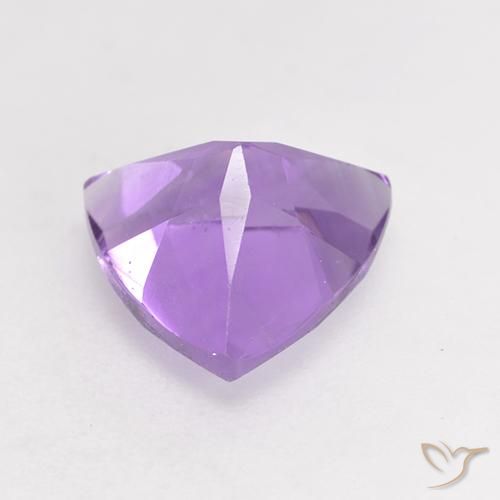 Ametista Viola medio naturale da 1.52 ct, Taglio trillion, VS