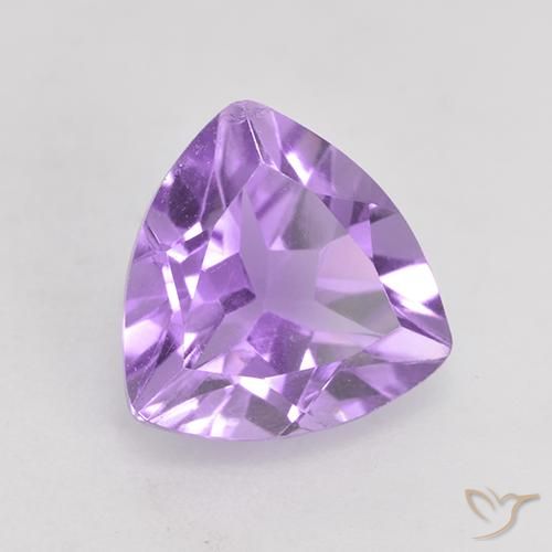 Ametista Viola medio naturale da 1.59 ct, Taglio trillion, VS