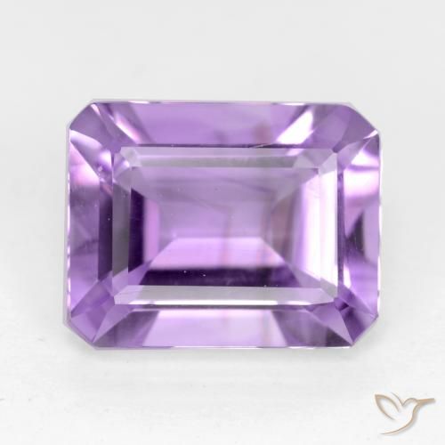 2.09ct Naturale Viola chiaro Ametista, Taglio smeraldo, VS
