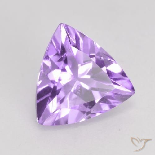 Ametista Viola medio naturale da 1.60 ct, Taglio trillion, VS