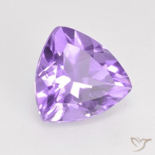 Ametista Viola medio naturale da 1.62 ct, Taglio trillion, VVS-VS