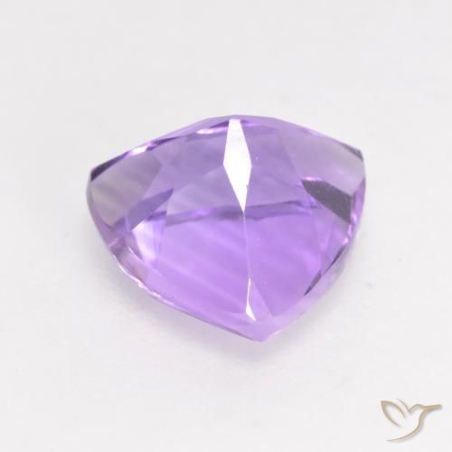 Ametista Viola medio naturale da 1.62 ct, Taglio trillion, VVS-VS