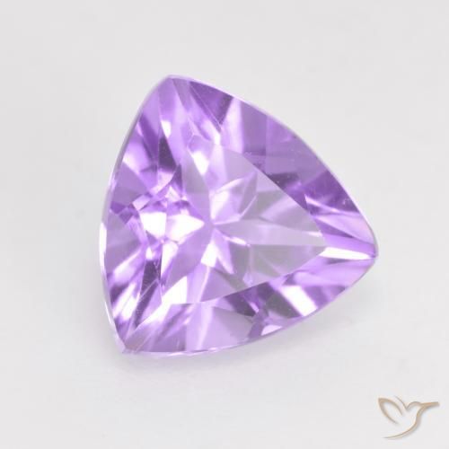 Ametista Viola medio naturale da 1.60 ct, Taglio trillion, VVS-VS
