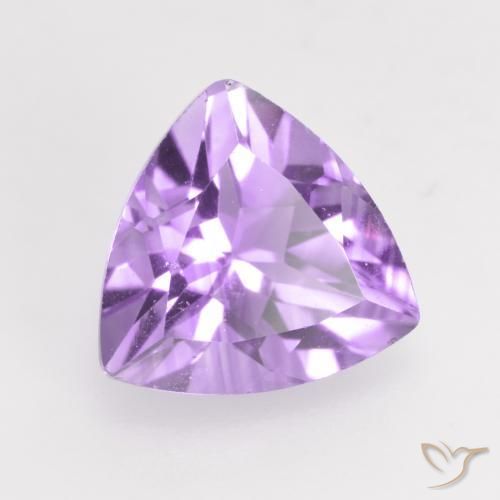Ametista Viola medio naturale da 1.58 ct, Taglio trillion, VS