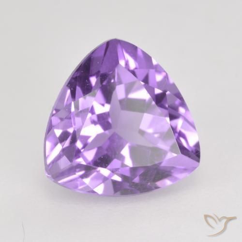 Ametista Viola medio naturale da 1.86 ct, Taglio trillion, VS