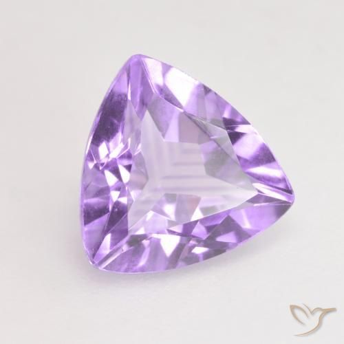 Ametista Viola medio naturale da 1.44 ct, Taglio trillion, VS