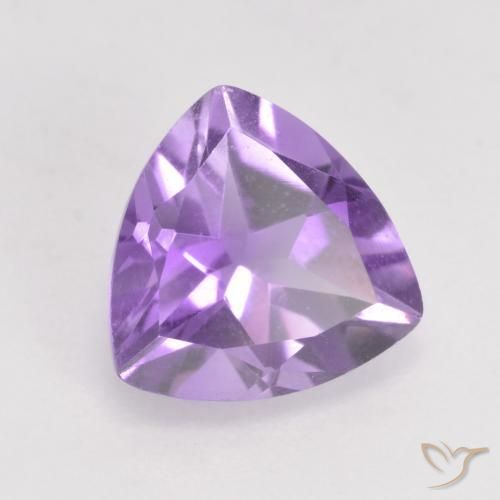 Ametista Viola medio naturale da 1.56 ct, Taglio trillion, VS