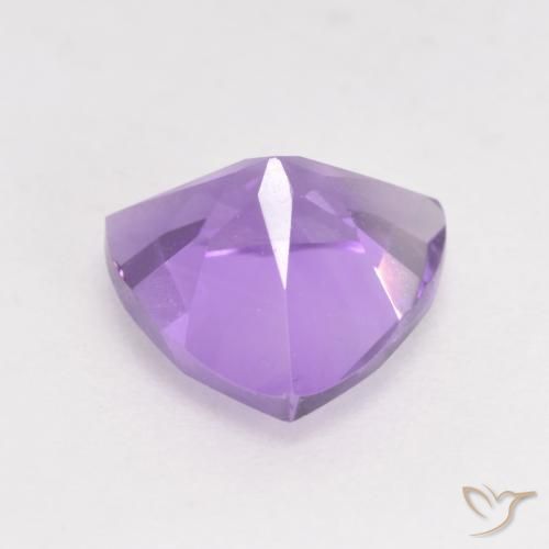Ametista Viola medio naturale da 1.56 ct, Taglio trillion, VS