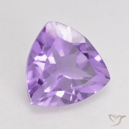 Ametista Viola medio naturale da 1.65 ct, Taglio trillion, VS